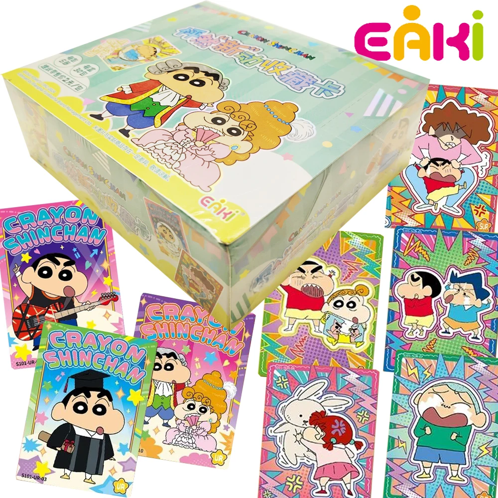 

EAKI Original Crayon Shin-chan Collection Cards Famous and Popular Anime Kid Nohara Shinnosuke Sports Cards Fans Xmas Toys Gifts