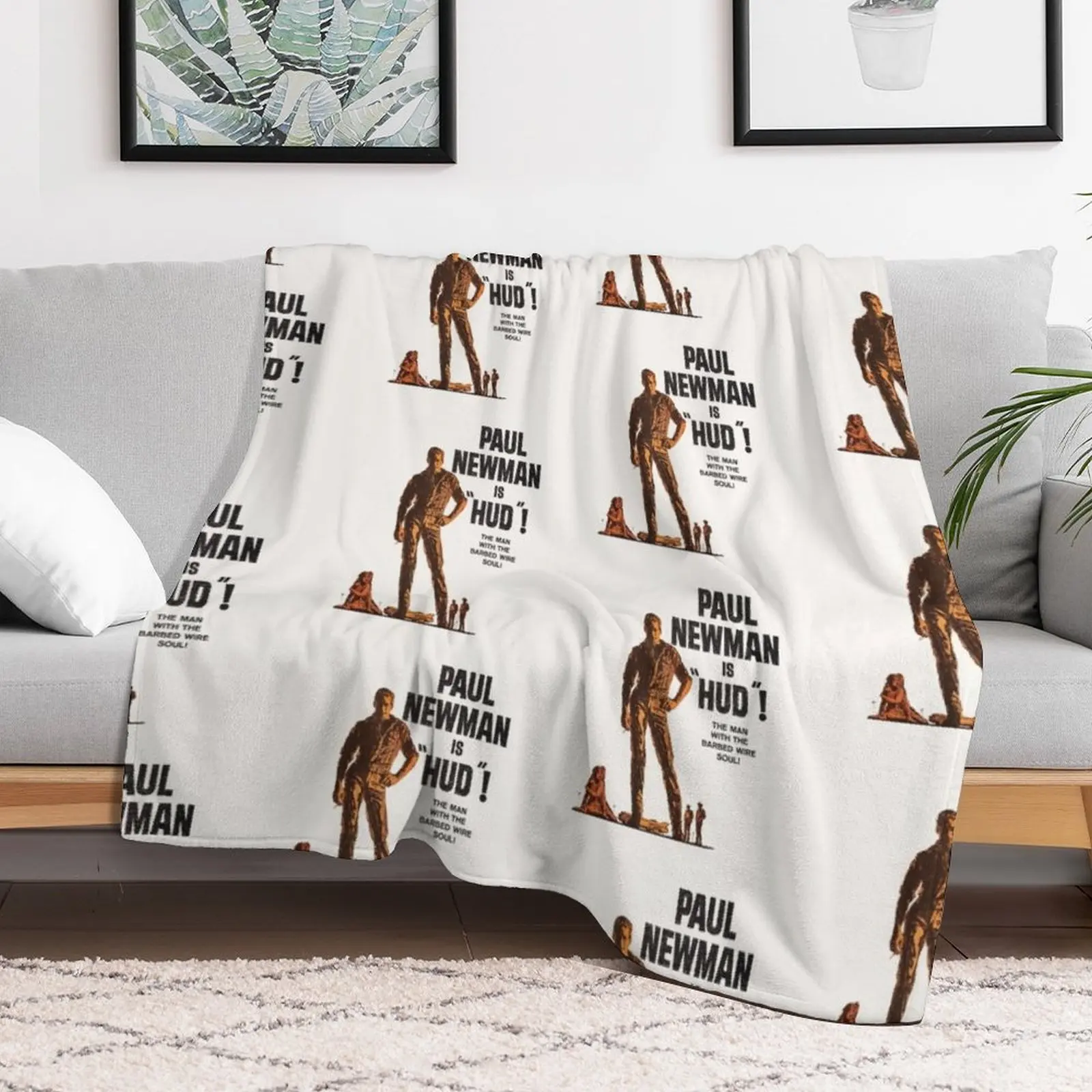 Hud Movie Poster Throw Blanket