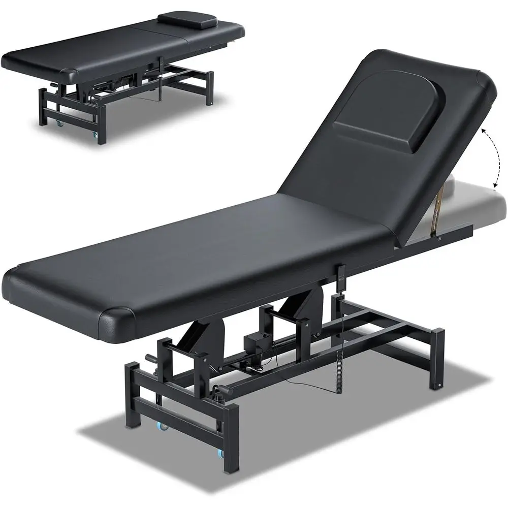 

Massage Table for Estheticians and Physical Therapists with Adjustable Backrest, PU Leather, Suitable for Treatments, Spa and Ta