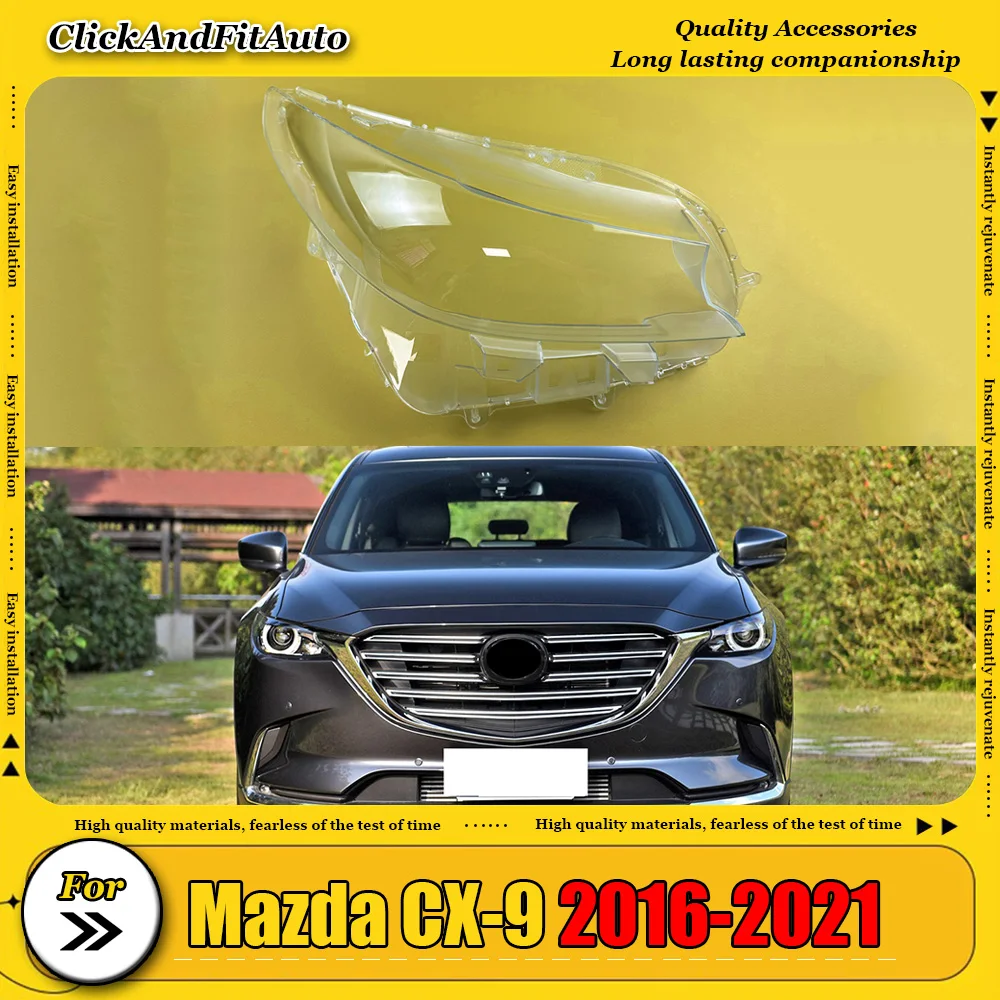 

Headlamp Cover Transparent Lampshade Headlight Shell Lamp Shade Lens Plexiglass For Mazda CX-9 2016-2021