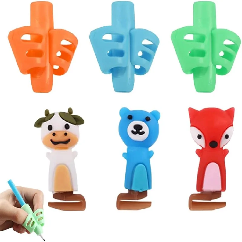 Pencil assistance tool for correcting pencil grip posture, suitable for both left and right hands. It can relieve writing pressu