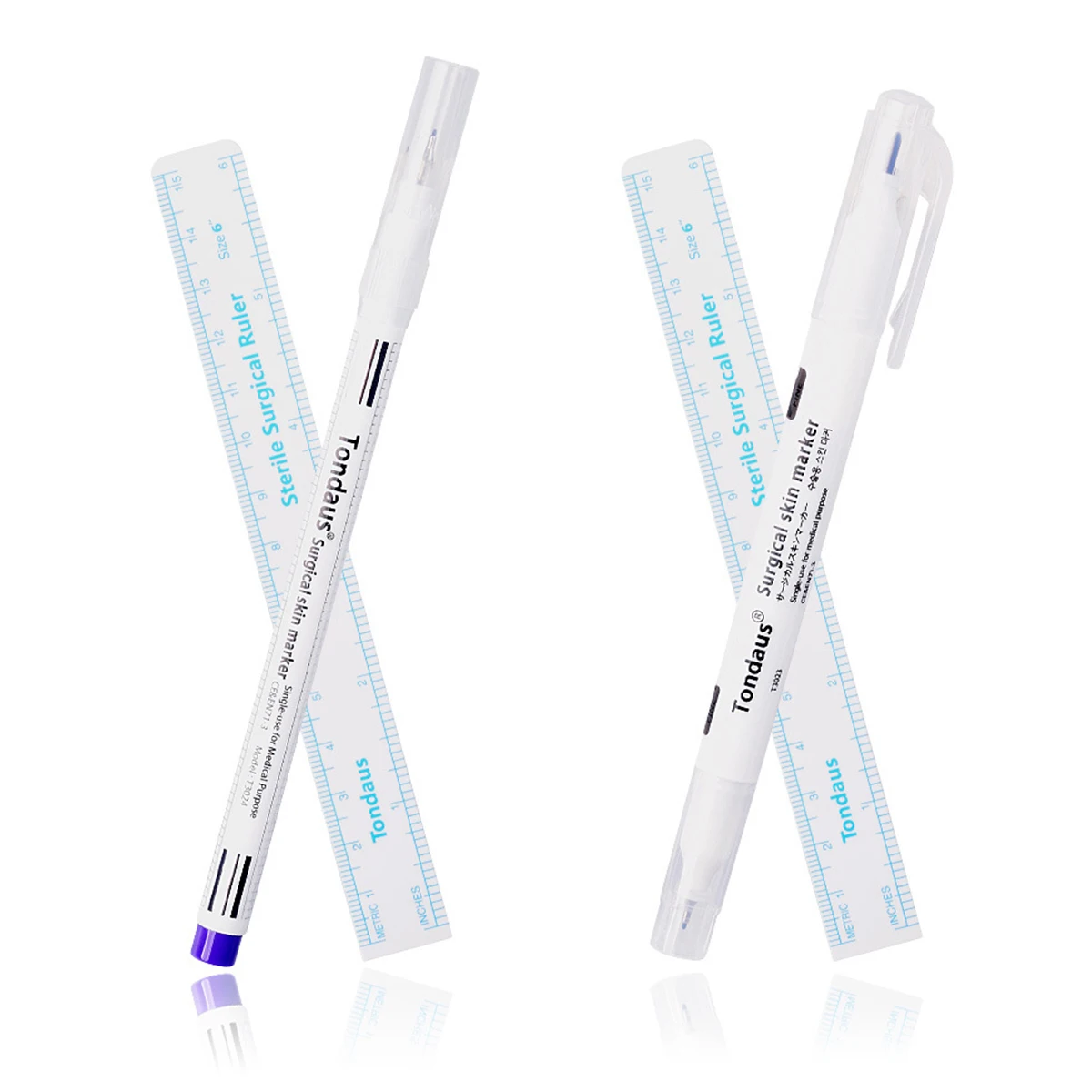 1Pcs Skin Marker Pen Sterilized Package With Ruler Eyelash Extension Tool For Tattoo Piercing Scribe Skin Marker Accessories