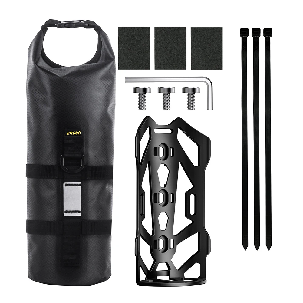 

Outdoor Cycling Adventure Riding Bike Waterproof Bag Black Spacious Design Versatile Accessory Weather Resistant