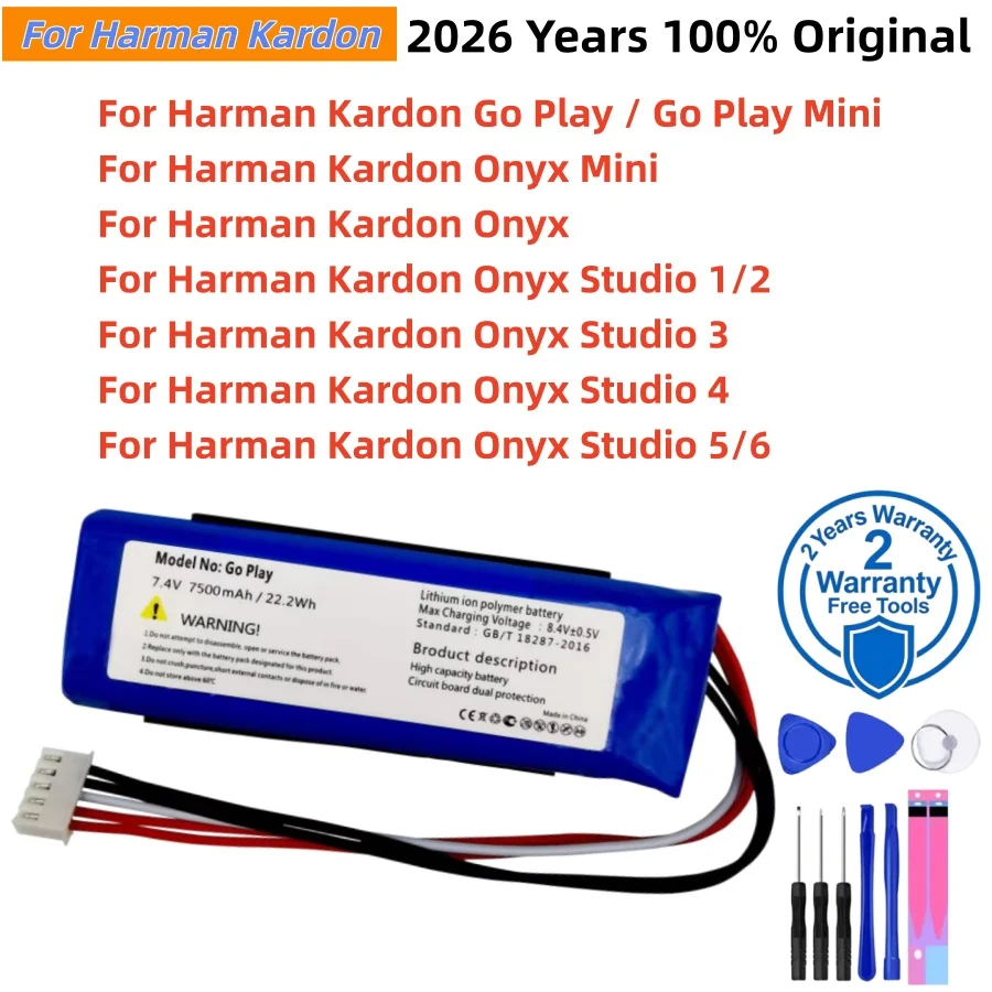2026 Years 100% Original Battery For Harman Kardon Onyx Studio Go Play Onyx Mini 1 2 3 4 5 6 Bluetooth Speaker Onyx Battery Tool