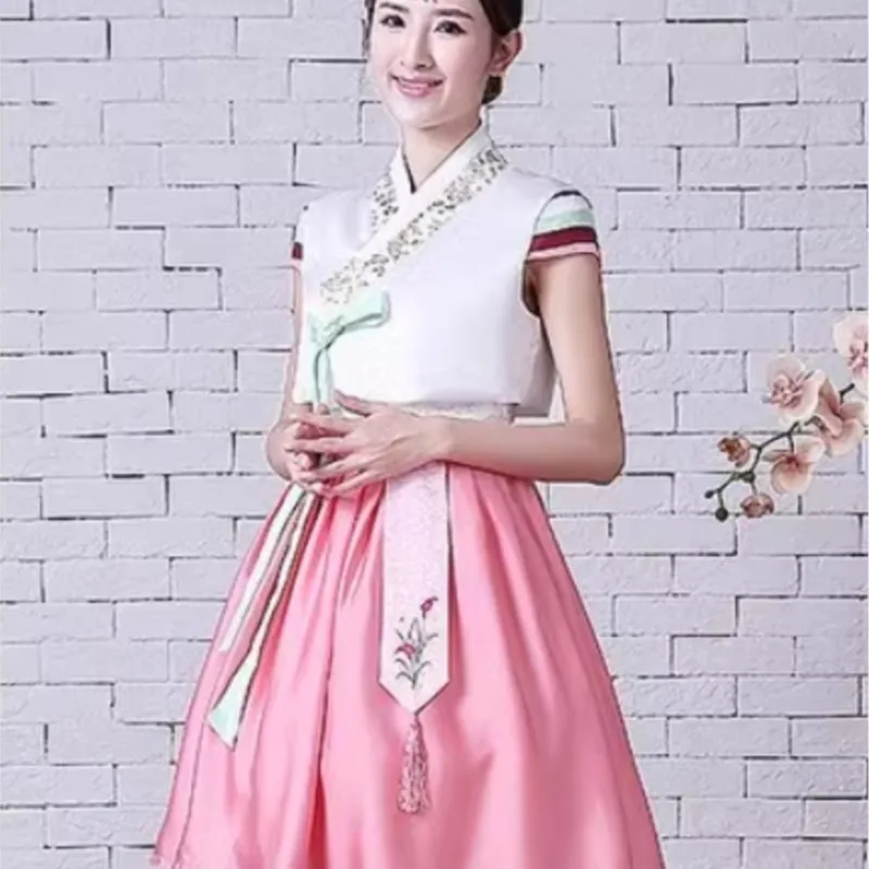 New Traditional Lace Hanbok Korean Clothing Dance Photo Daily Short Sleeve Women's