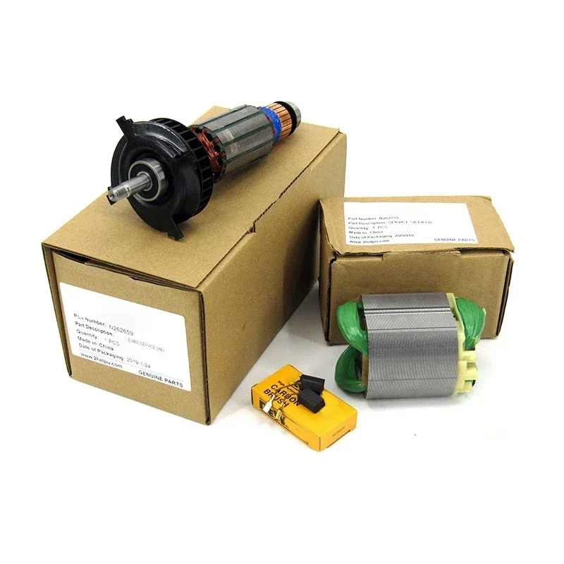 Armadura para Dewalt Parts Acessórios de Substituição Carbono Escova Rotor Anchor Stator Bobina Dwp849x Dwp849xd D6138 Ac220240v
