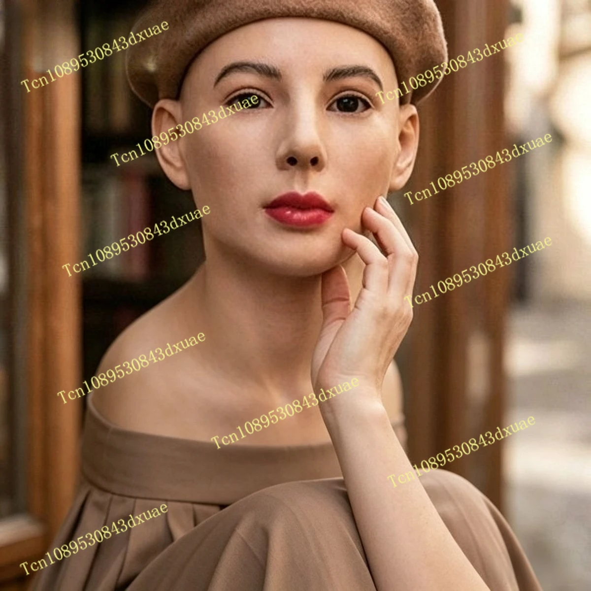 Bald beauty headgear can be freely matched with wigs for men to cross-dress and live broadcast to dress up beauty masks props