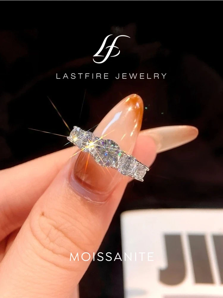 

1CT Real Moissanite Diamond Sparkling Ring for Women Wedding Original 925 Sterling Silver High Quality Fine Jewelry
