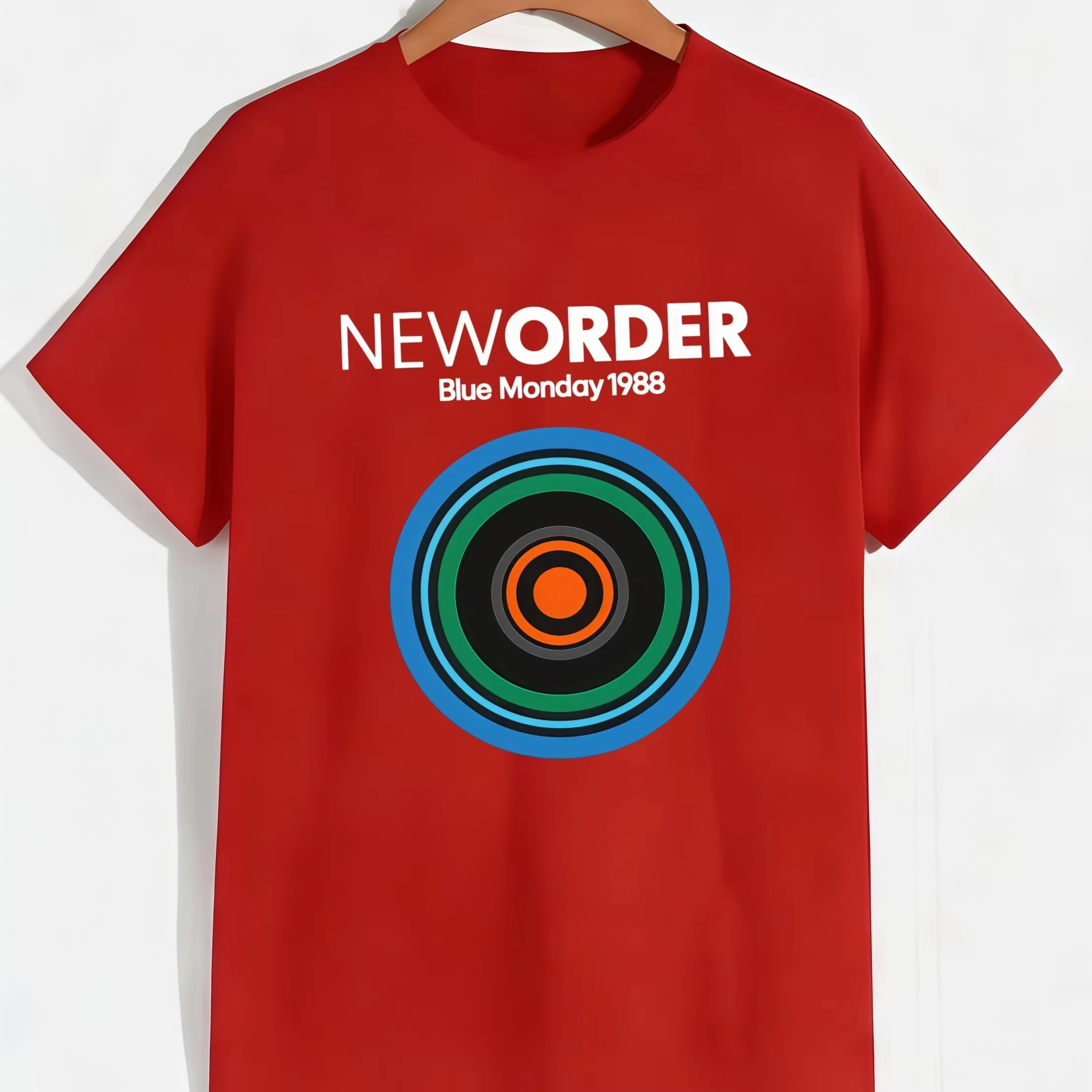 Neues Herren-T-Shirt mit dem Albumcover von „Blue Monday“ aus dem Jahr 1988, klassisches Musik-Thema, Vintage-Sammlerstück für Konzerte und Freizeitkleidung. – Detail 5
