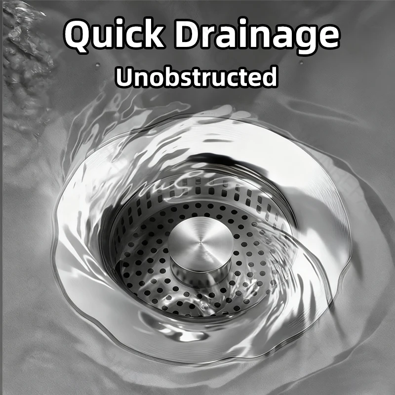 Kitchen Sink Drain Plug Sink Accessories Sink Filter Odor Proof Pop Up Core Push Button Drain Pipe Accessories