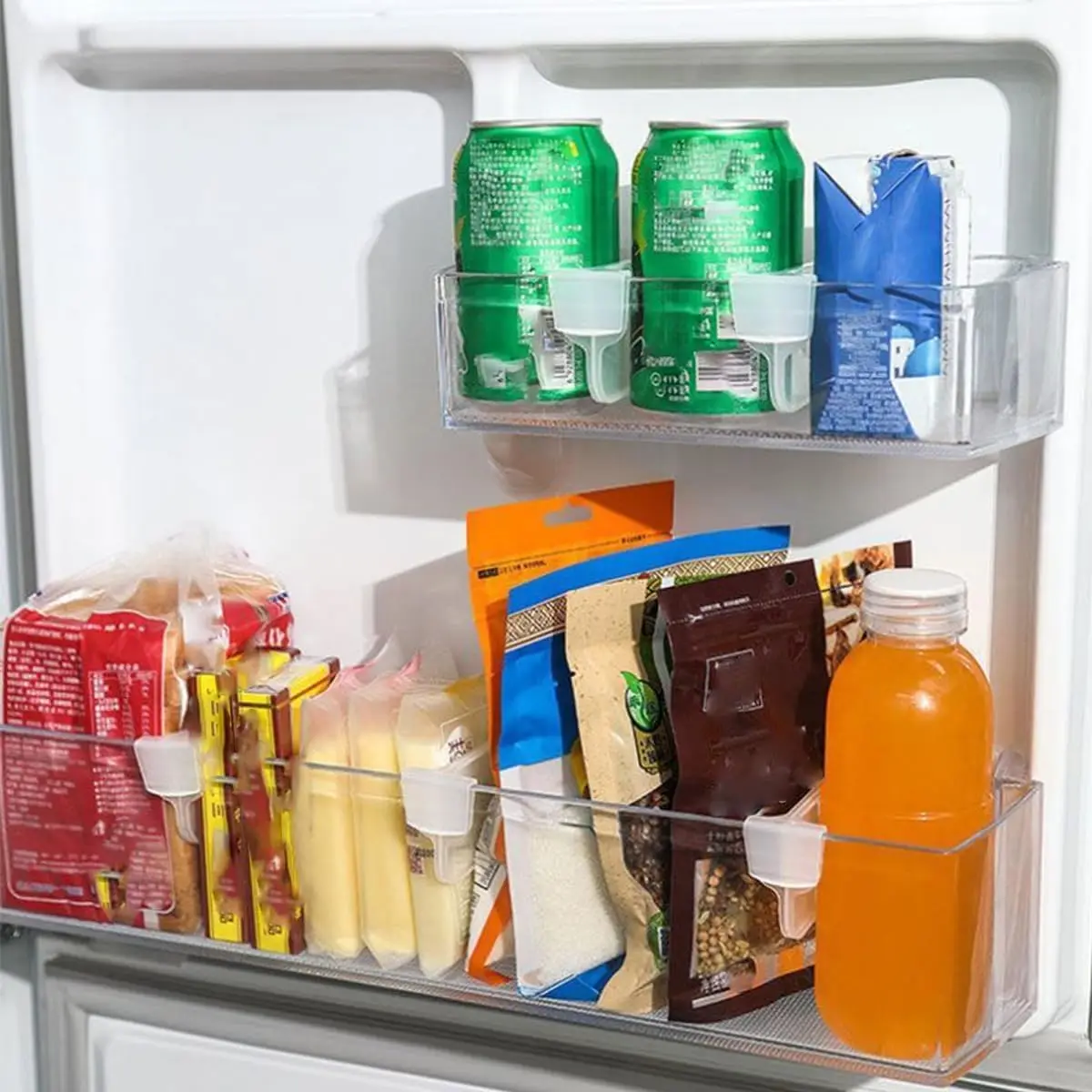 Refrigerator Storage Partition Board Retractable Plastic Divider Home Storage Splint Kitchen Fridge Bottle Can Organizer Shelf