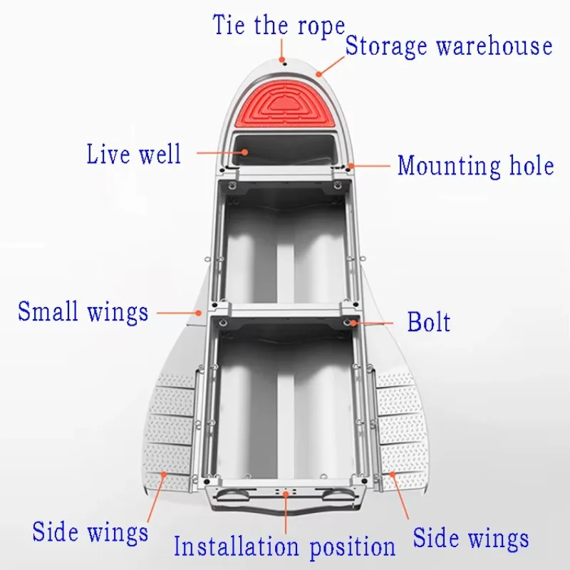 

Инновационная мини-яхта, складной рыболовный скоростной катер, материал защиты окружающей среды, новый материал озера, оборудование для перемещения
