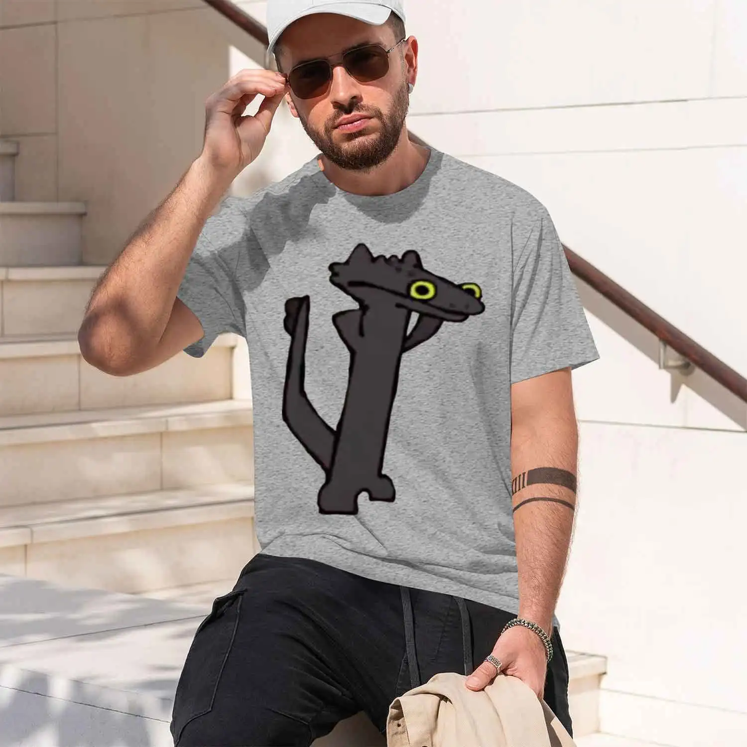 Funny Toothl eam agon Kawaii Sticker 2026 New Model Men’s Short-sleeve crewneck T-Shirt Classic Casual Multiple Colors and Sizes view 4