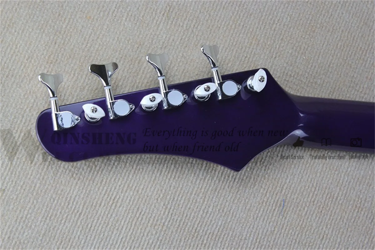 8 String Purple Bass Guitar  Mahogany Body Rosewood Fingerboard Fixed Bridge Chrome Tuners Pre-sale Bass