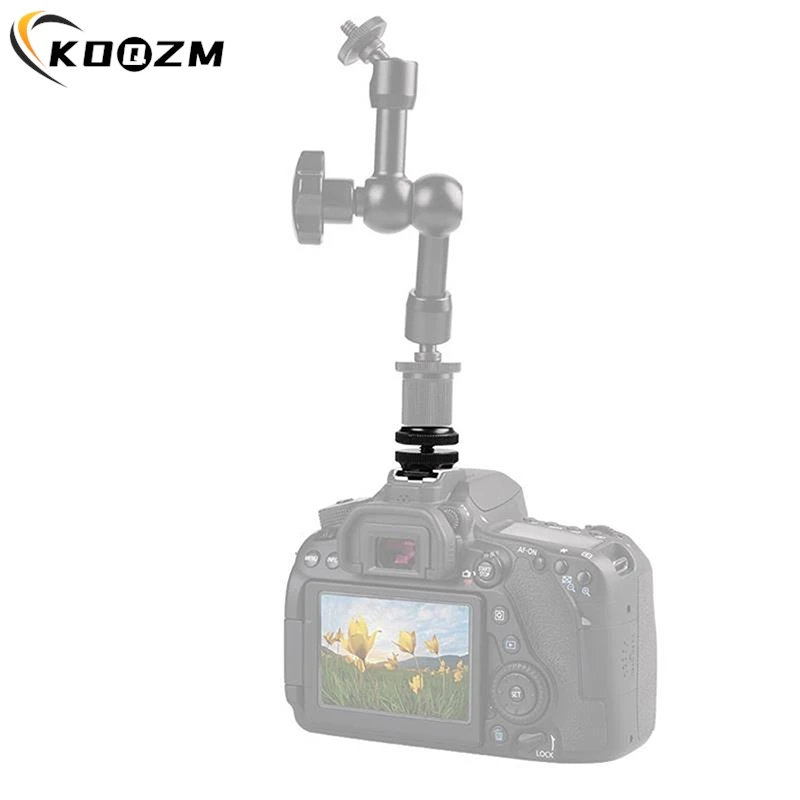 1/4 Double Conversion Screw Flash Metal Hot Shoe Mounts Camera Flash Adapter Upgrade Photography 2-in-1 General Components Tools