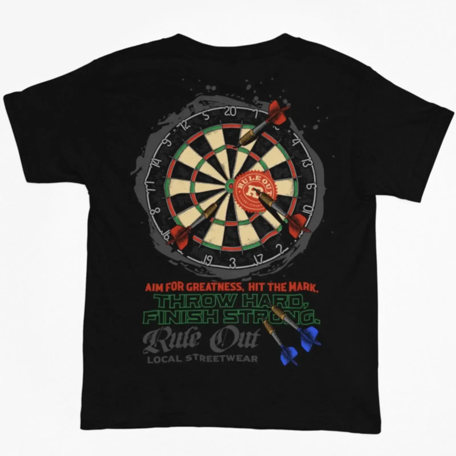 Darts T Shirt for Men Dart Player Dartboard Cotton vintage Washed streetwear fashion Versatile Unisex Slightly homme Breathable