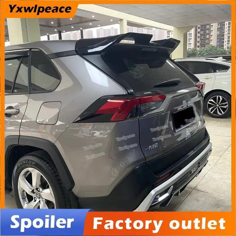 

For Toyota RAV4 2020 2021 2022 Spoiler High Quality ABS Material Big Style Rear Roof Spoiler Trunk Wing Body Kit Accessories