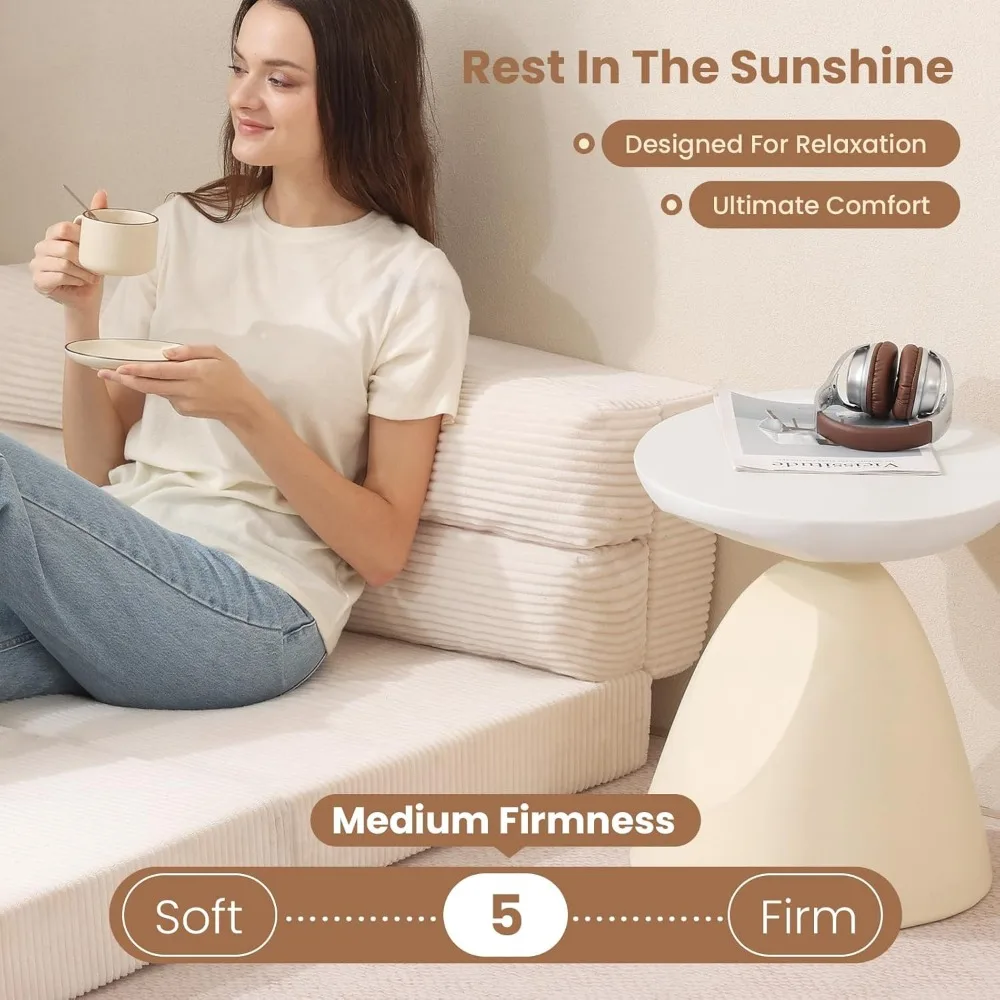 سرير أريكة قابل للطي، كرسي نوم قابل للتحويل مع مرتبة قابلة للطي وسادة، 2 في 1 أريكة قابلة للسحب كرسي محمول قابل للطي ب