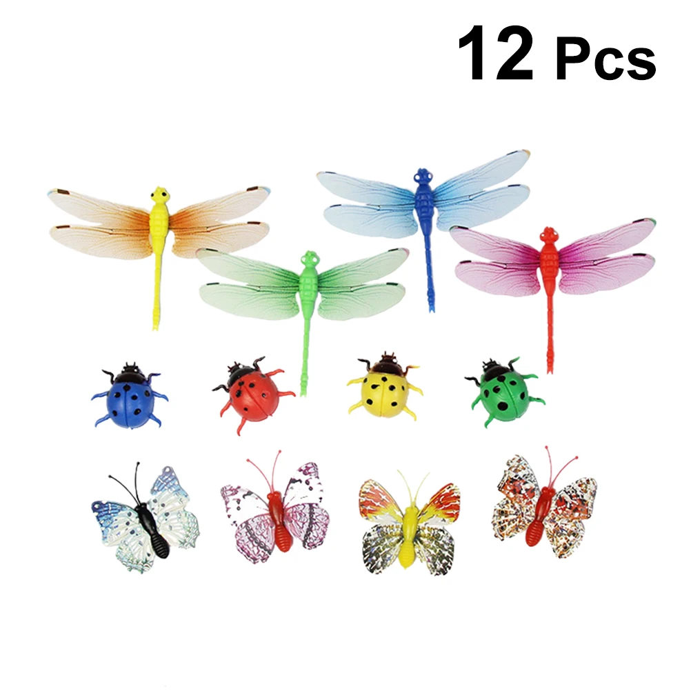 

2Set Simulation Insect PVC Fridge Sticker Stereoscopic Dragonfly Ladybug Magnetic Refrigerator Decor for Home Office DIY