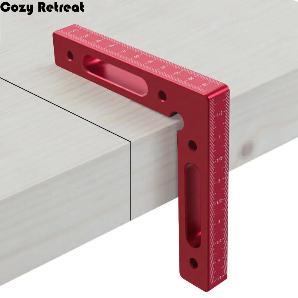 

90° Positioning Fixture L-shaped Precise Square Right Angle Clamp Aluminium Alloy 120mm Corner Positioning Ruler DIY