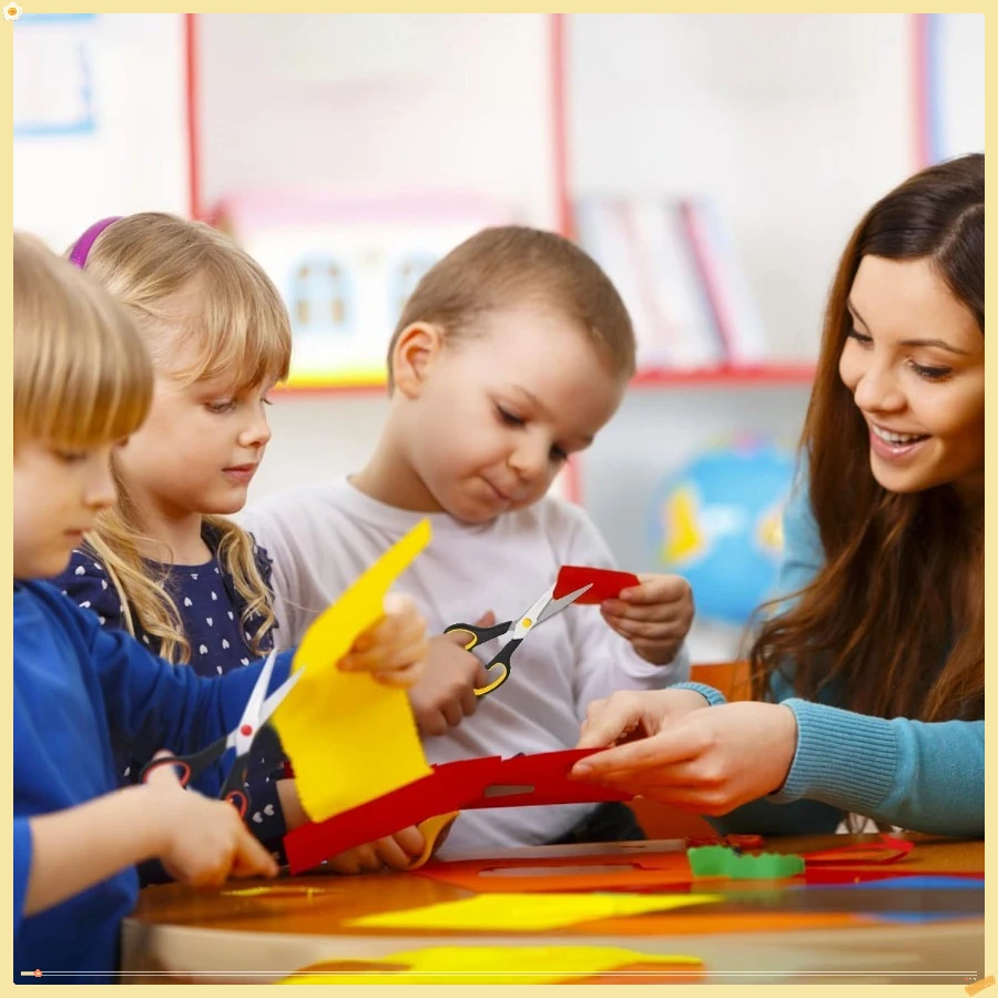 Scissors Set of 6-Pack, 8" Scissors All Purpose Comfort-Grip Handles, Sharp Scissor for Office Home School Craft Sewing