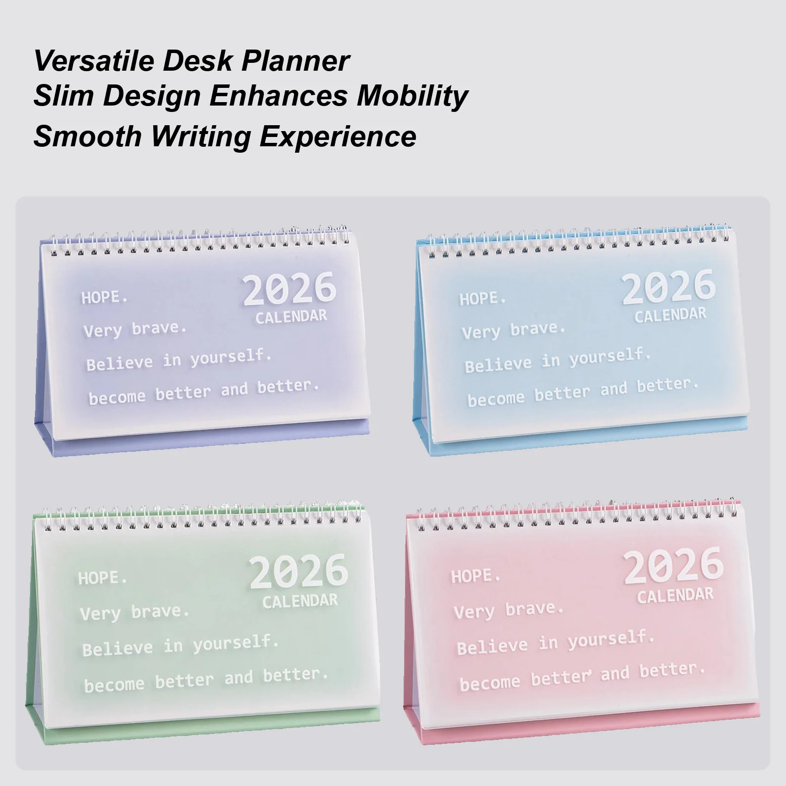 

2026 Desk Calendar Korean Style Portable Decoration Organizer Aesthetic Desk Calendar Planner for Teacher Classroom Offices