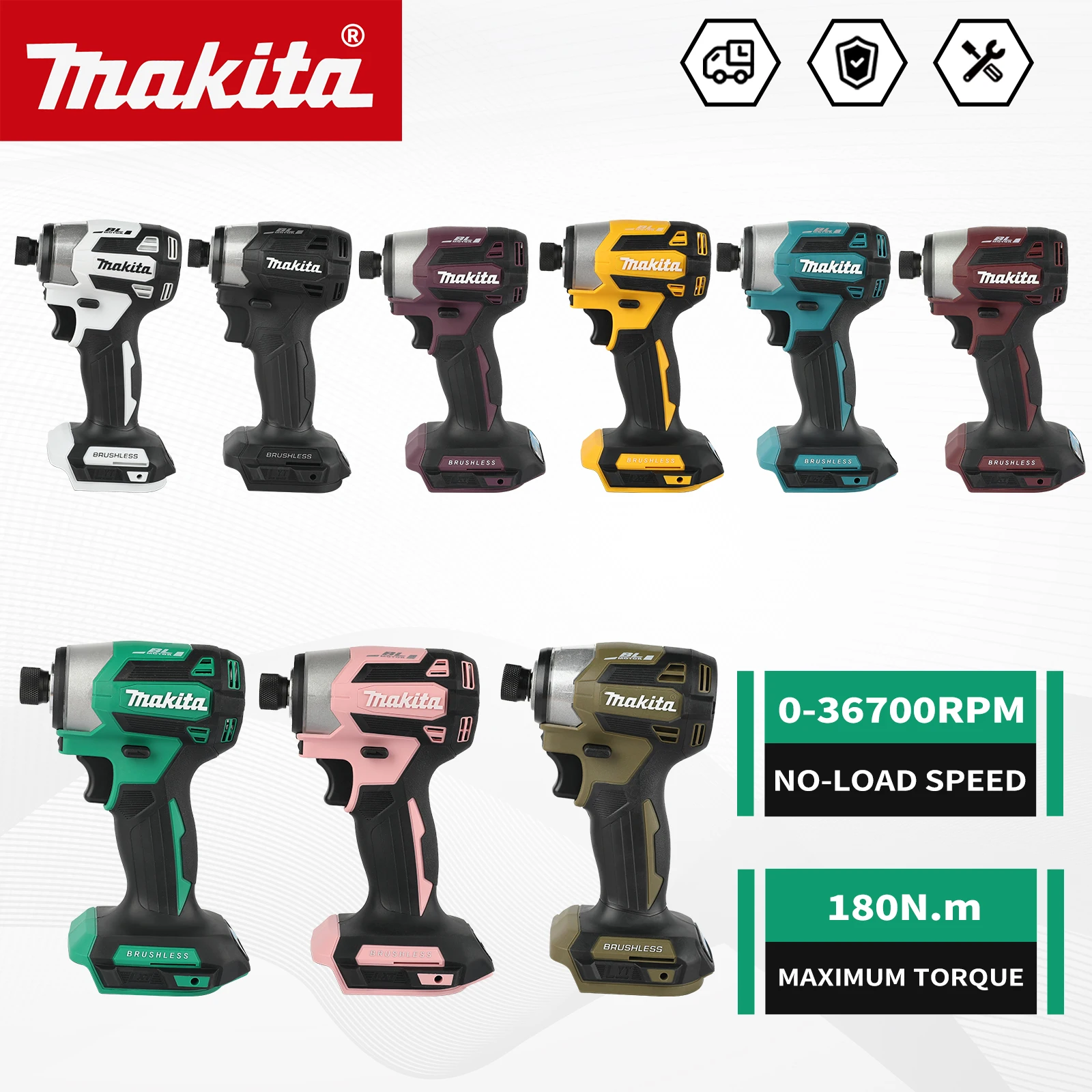 マキタ 18V DTD173 ブラシレスインパクトドライバー 4速 Tモード 180Nm 