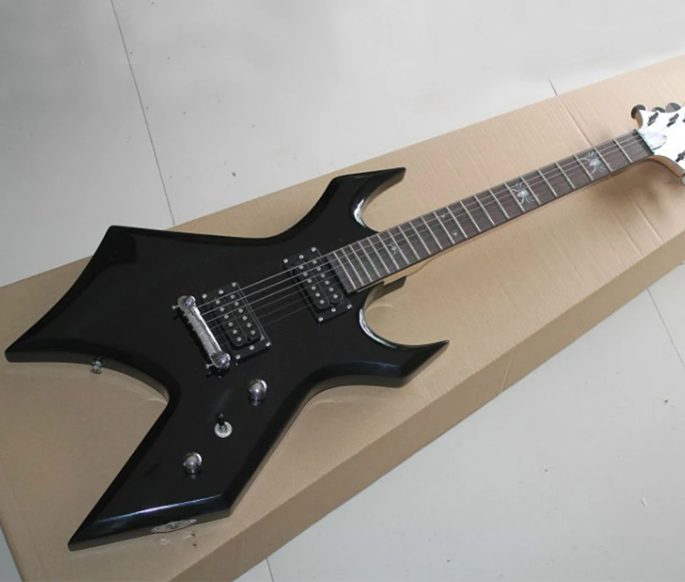 

6 Strings Black Electric Guitar with Humbuckers Pickups,Rosewood Fretboard,Can be Customized