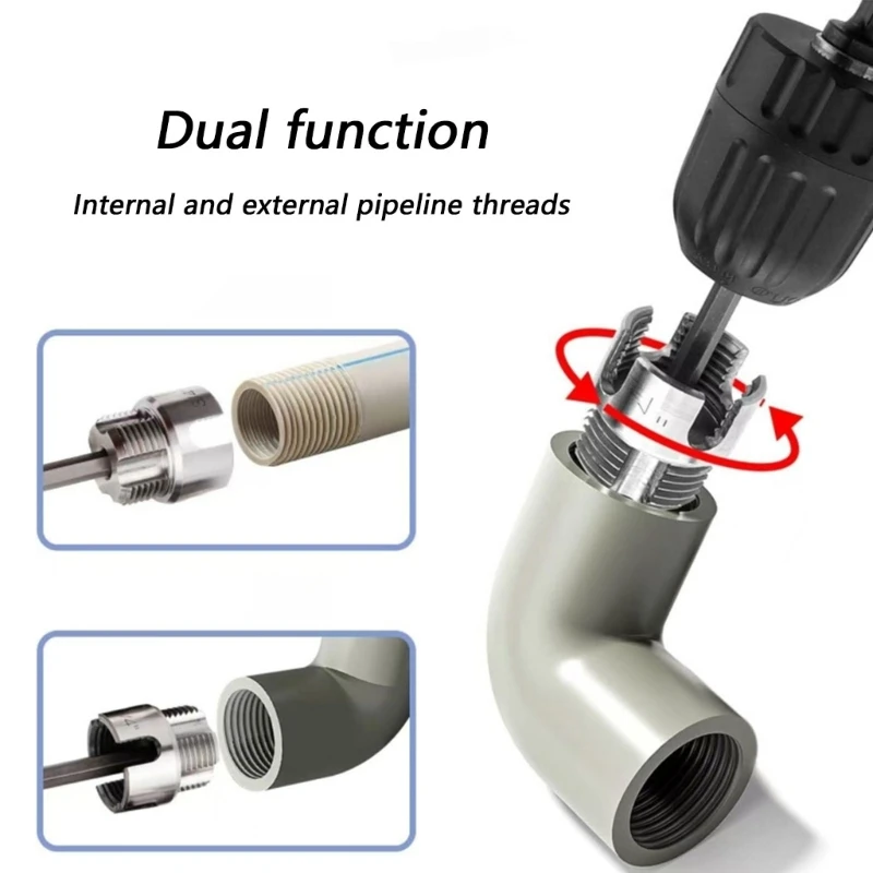 Water Pipe Tappings Tool Pipe Inner Hole Opener Pipe Water Pipe Hole Opener PVC Internal Thread Openers best sale