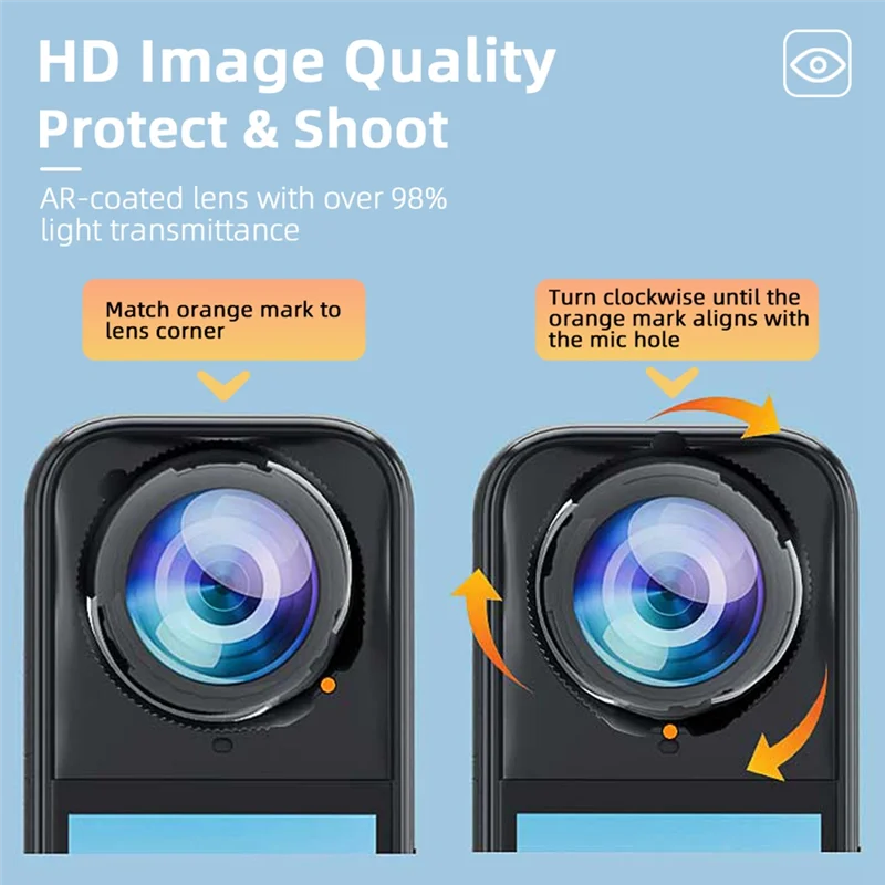 【SLEEK DESIGN】Premium Lens Guards For Insta360 X5, X5 Accessories Panoramic Camera Lens Cover Upgraded Quality Tempered Glass Pr