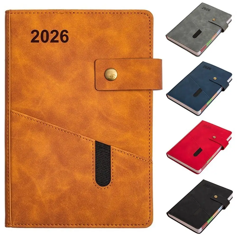 

English 2026 Schedule Planner Notepad 12 Months Wear-resistant A5 Agenda Planning Notebook Portable Thick Paper