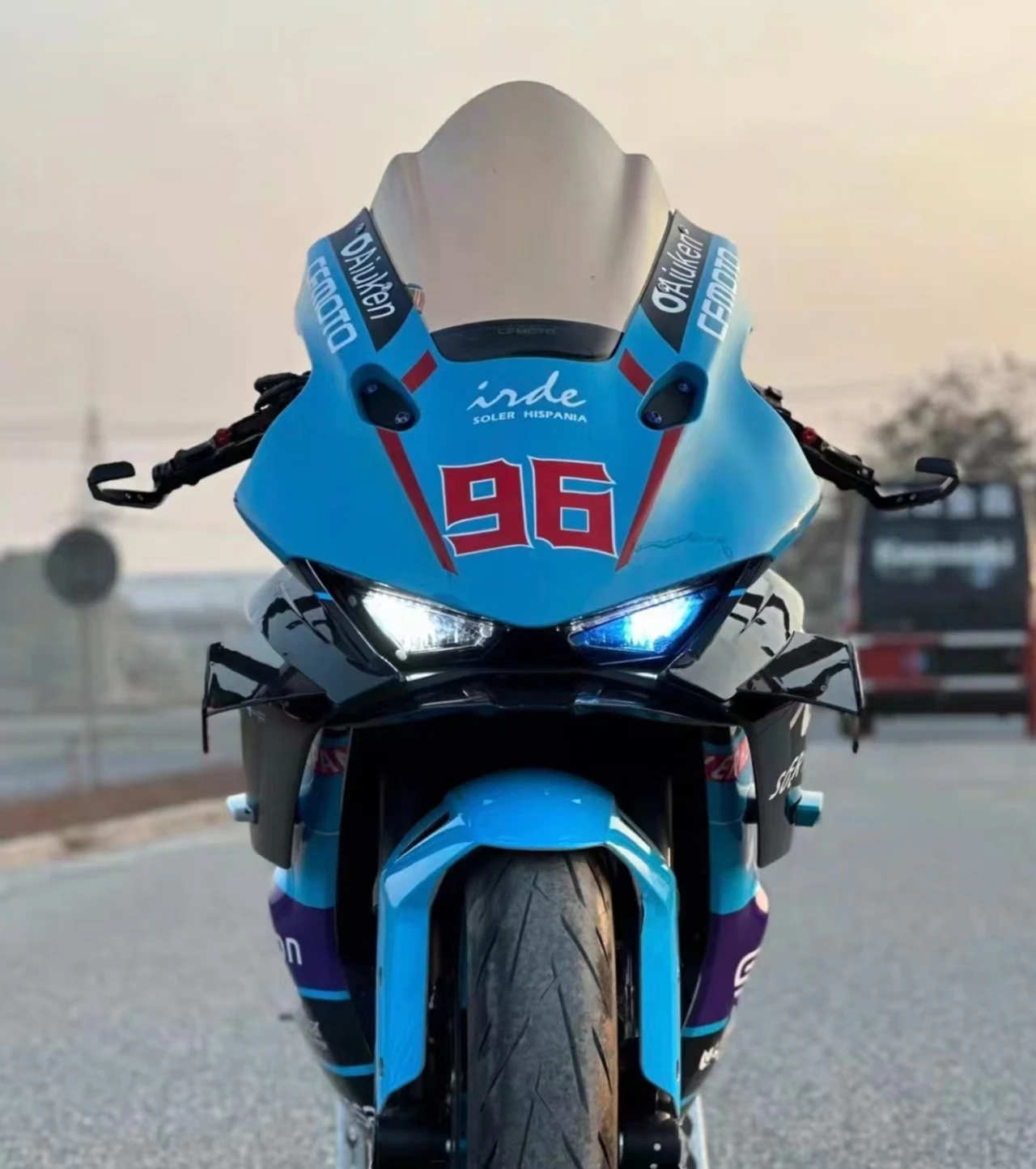 For CFMOTO 675sr-R CF 675SR modified one-piece hood competitive windshield with raised front windshield motorcycle accessories