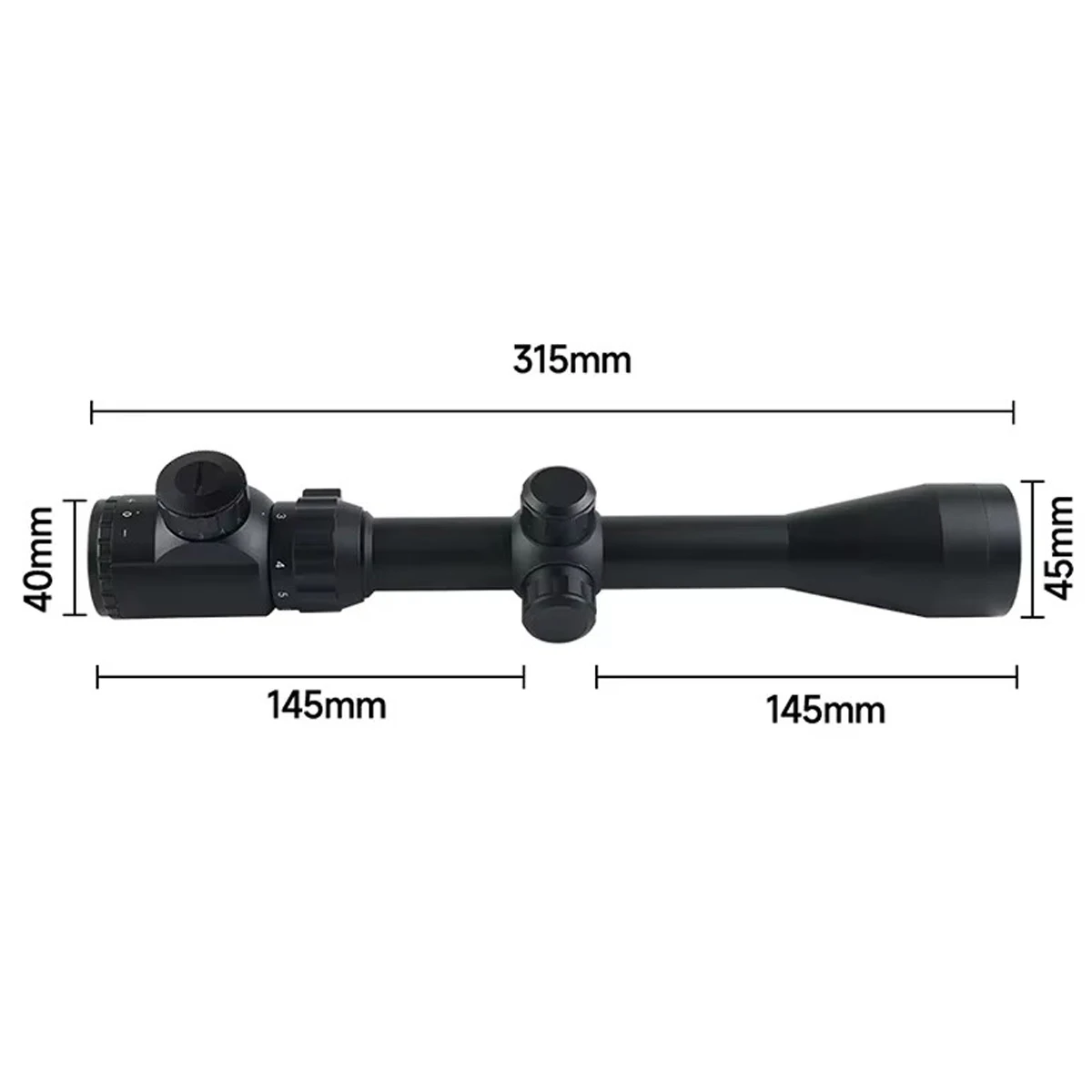 3-9X40 EG Tactical Optics Riflescope Red Green Illuminated Cross Reticle Red Laser Hunting Scope Fit 11mm & 20mm Picatinny Rail
