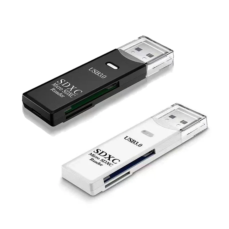 1PCS 2 in 1 USB 3.0 Card Reader Micro SD Card Reader USB Adapter High Speed Cardreader TF Memory Card For PC Laptop Accessories