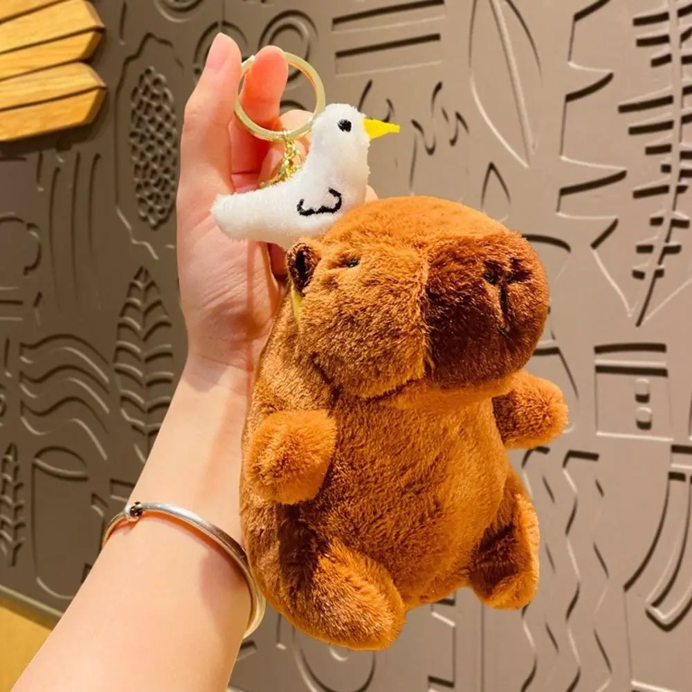 Capybara Keychain Multicolor Plush Toy Cartoon Capybara Simulation Capybara Pendant Accessories Stuffed Animals Toy