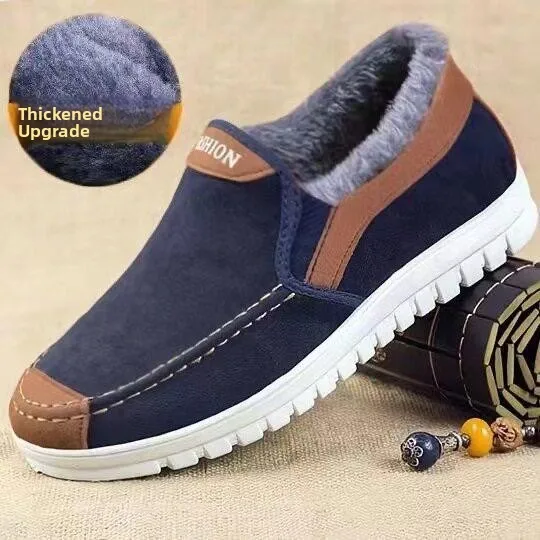 

New Beijing Dad Casual Walking Shoes One-Step Entry Middle-Aged And Elderly Men's Shoes Comfortable Breathable Fashionable