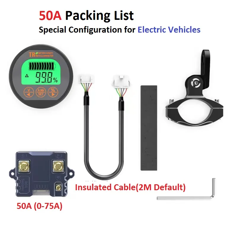 New TR16H Current Type Battery Capacity Tester 8V-100V 50A 100A 350A Optional Charge-Discharge Battery Status Indicator