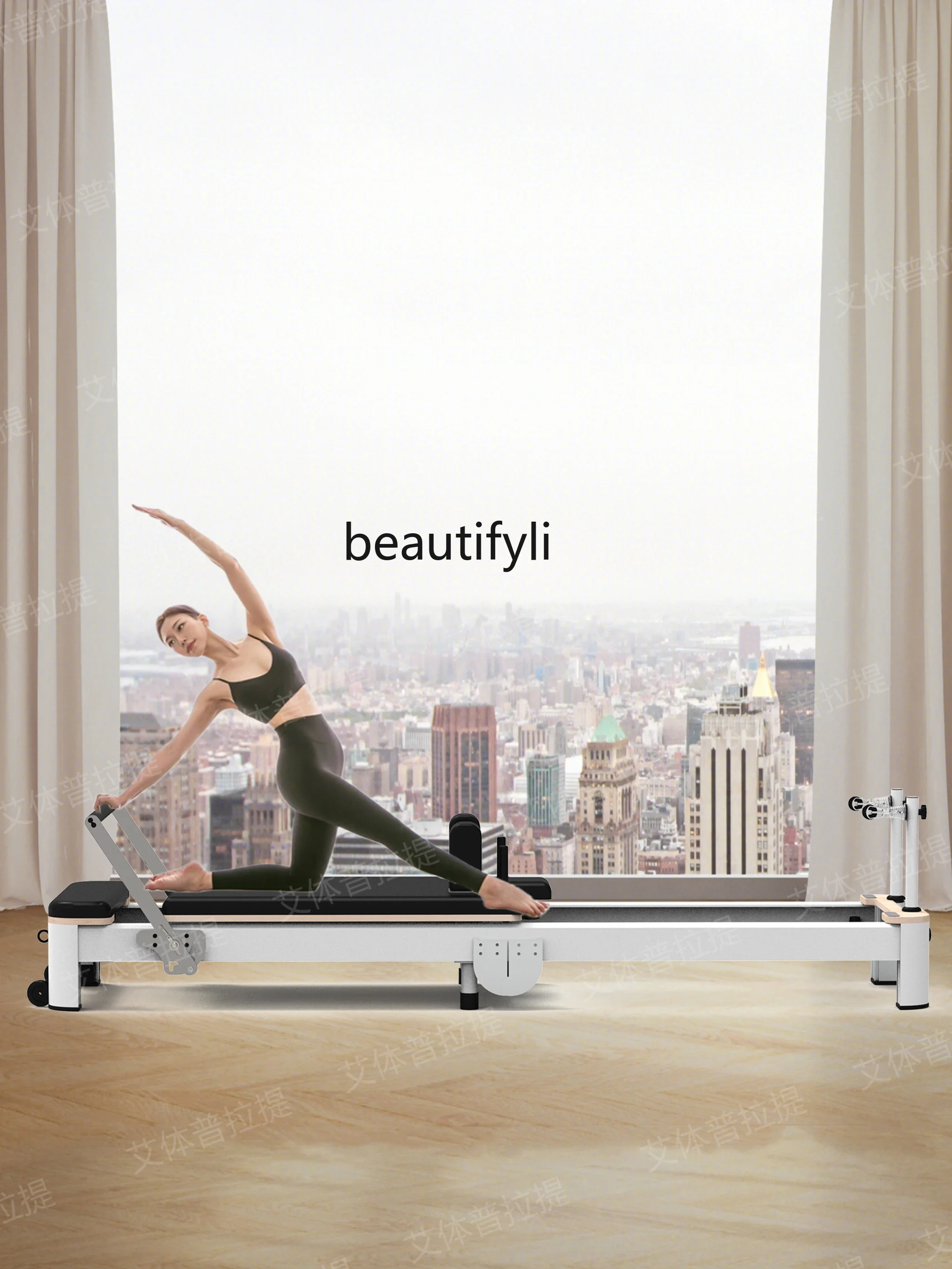 Pilates Aluminum Alloy Folding Core Bed Yoga Studio Small White Bed Five-Piece Gym