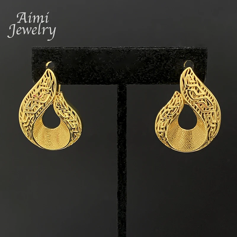 Brasilianischer Original-Anhänger mit Kette, afrikanisches 18K vergoldetes Kupfer-Schmuckset, Ohrringe, Halskette, Braut-, Hochzeits- und Partygeschenke – Detail 4