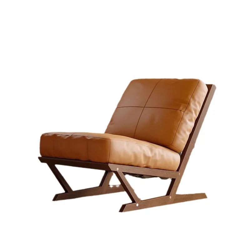 

Wabi-sabi wind, solid wood, sofa chair, single person, sofa, Nordic, homestay, designer