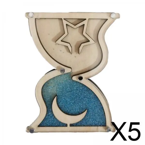 

5 деревянных аксессуаров для бизиборда: синие песочные часы для раннего развития и отработки практических навыков у малышей