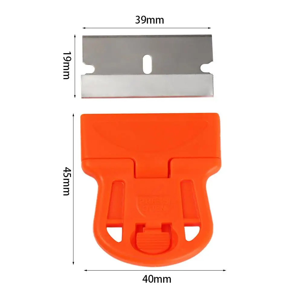 Mini Plastic Scraper With Blade One-Sided Squeegee Steel Blade Cleaner SUV
