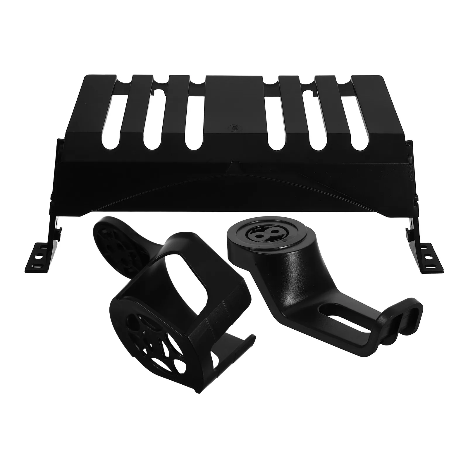 1Set Desk Accessories Bundle Headphone Storage Rack Cup Holder Under Desk Cable Management Tray for Gaming Setup Home Office