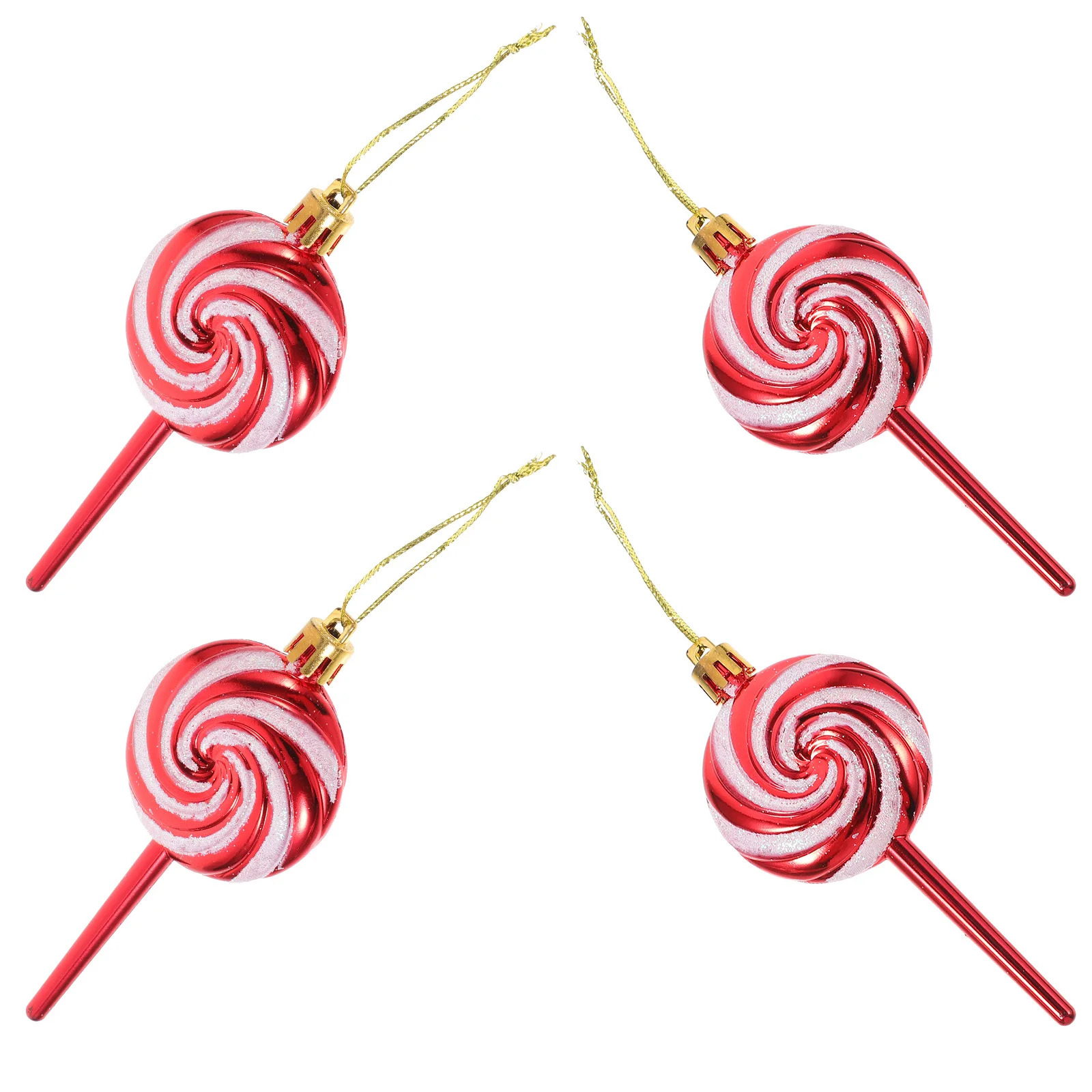 

4Pcs Christmas Lollipop Hanging Ornaments Plastic Candy Decorations Xmas Tree Party Pendant Festive Decor Xmas Ornaments