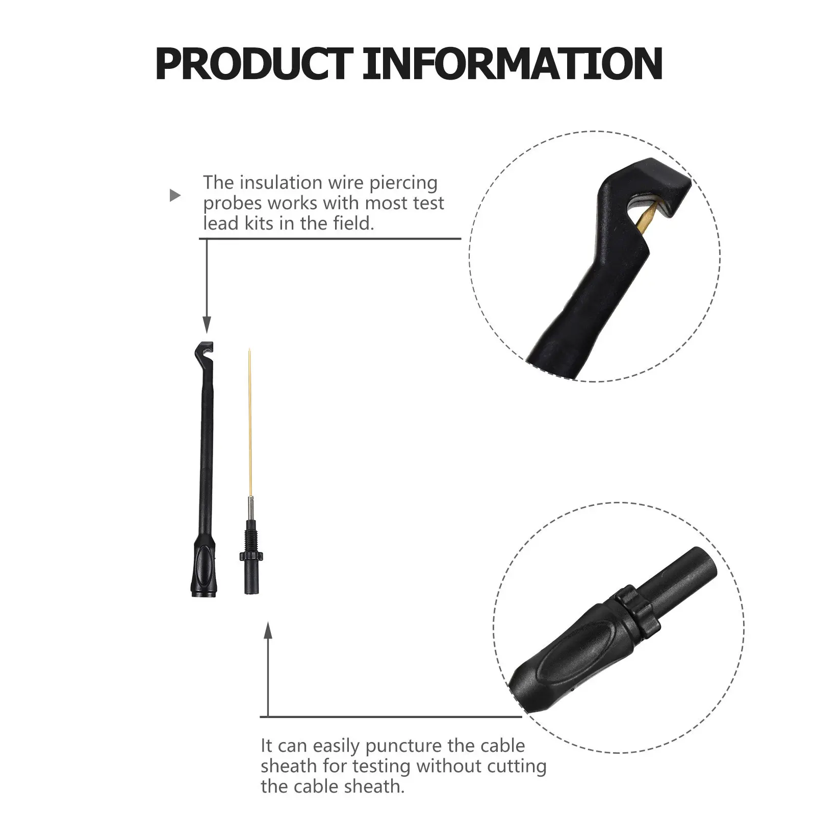 Insulation Piercing Test Probes for Automotive Back Probing Weather Pack Connectors Non-Destructive Wire Piercer Tool for Car