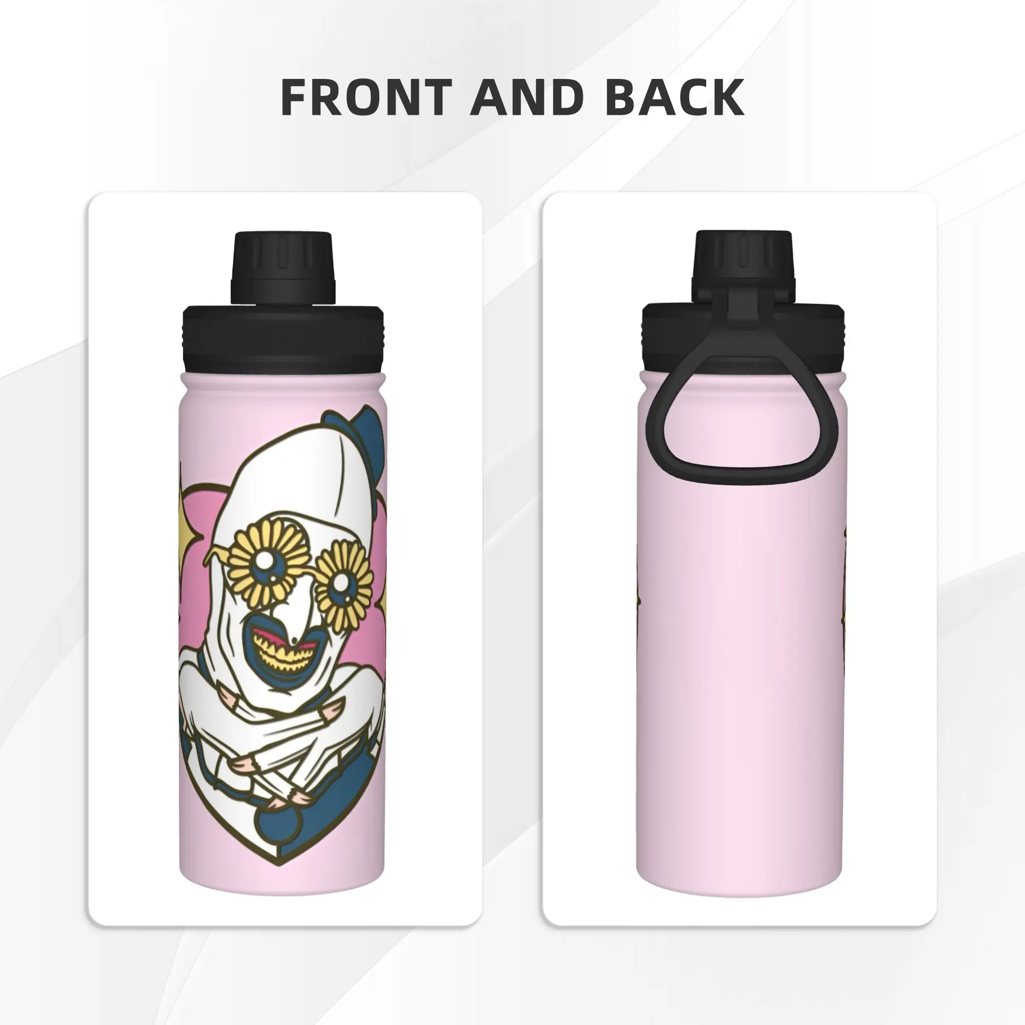 Terrifiers Art the Clown 18OZ Sports Insulated Kettle  Coffee Cups Stainless Steel Outdoor Mugs Water Bottle