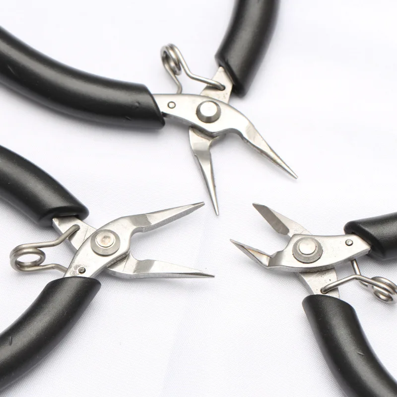 

1-3 pairs of stainless steel mini needle-nose pliers, curved-nose pliers, jewelry making and handcrafting pliers LK-AA653