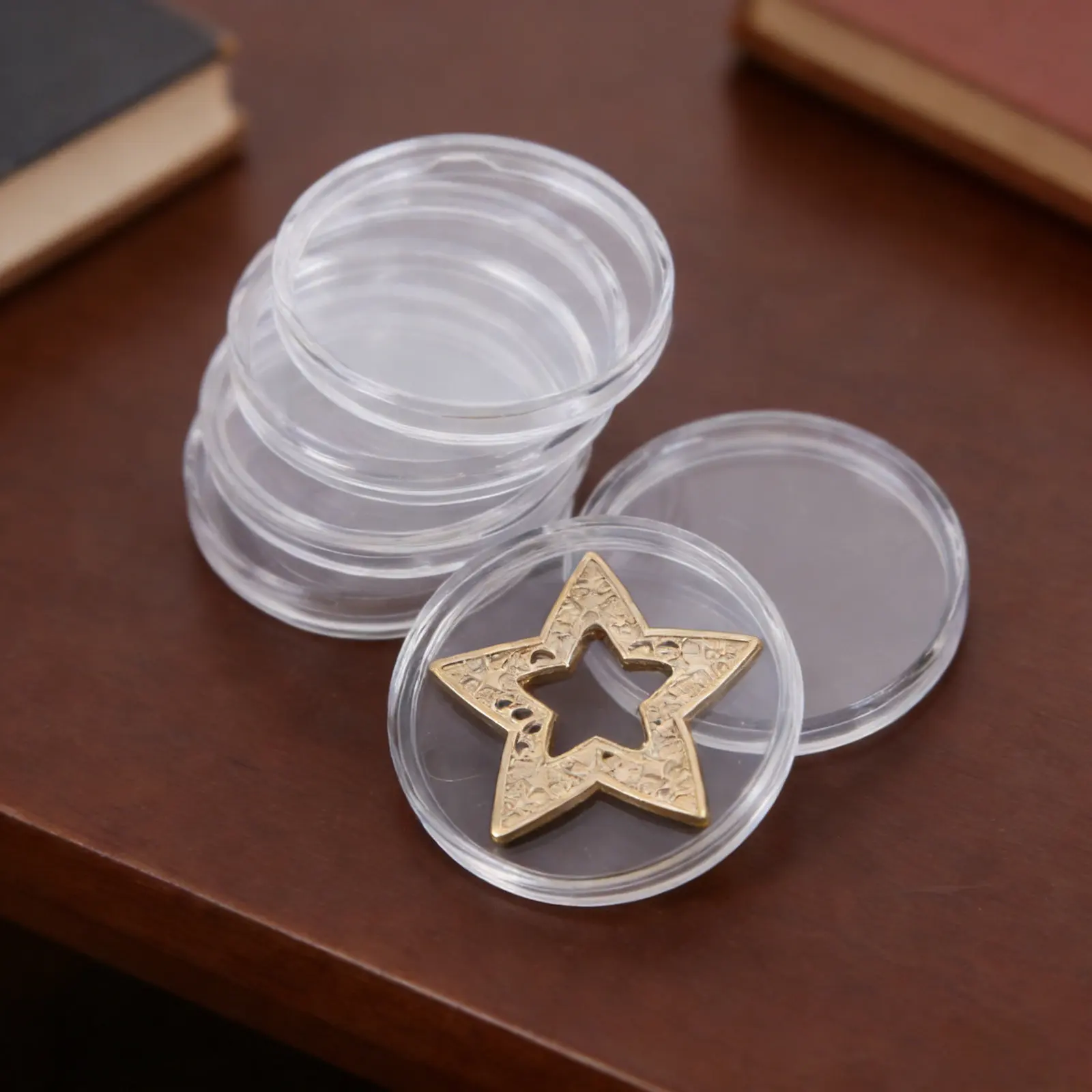 

24Pcs Acrylic Coin Collection Protection Box Transparent Display Holder Lightweight Portable Organizer for Coins Medals