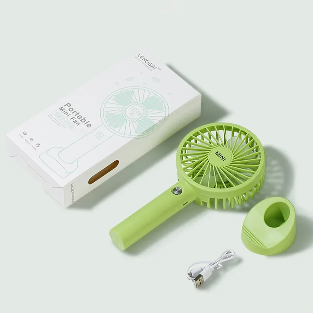 مروحة كهربائية محمولة باليد ، وشحن USB ، صغيرة ، مع قاعدة ، 3 سرعات ، قابلة للتعديل ، رسوم متحركة ، مراوح تبريد الهواء ، خارجية