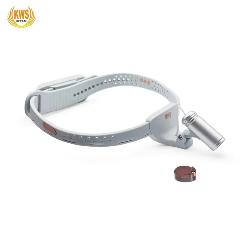 KWS KD-203AY-8 LED 3W Headlight ENT Head Lamp Wireless Lithium  CE Certified Silicone Emergency Use CRI 96